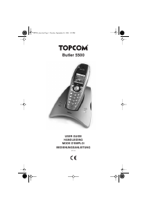 Bruksanvisning Topcom Butler 5500 Trådlös telefon