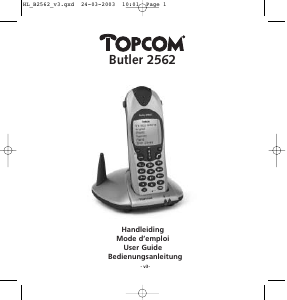 Handleiding Topcom Butler 2562 Draadloze telefoon