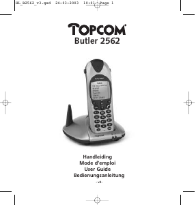Bruksanvisning Topcom Butler 2562 Trådlös telefon