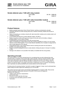 Manual Gira 0496 06 Smoke Detector
