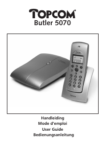 Bruksanvisning Topcom Butler 5070 Trådlös telefon