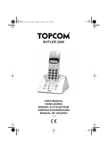 Mode d’emploi Topcom Butler 2950 Téléphone sans fil