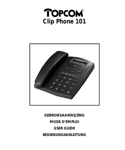 Bedienungsanleitung Topcom Clip Phone 101 Telefon