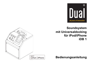 Bedienungsanleitung Dual iDB 1 Dockinglautsprecher
