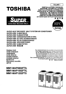 Handleiding Toshiba MMY-MAP1202FT8 Airconditioner