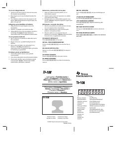 Manual de uso Texas Instruments TI-108 Calculadora