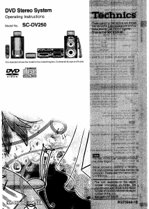 Bruksanvisning Technics SC-DV250 Hembiopaket