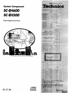 Bruksanvisning Technics SC-EH600 Hembiopaket