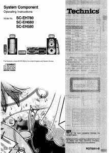 Bruksanvisning Technics SC-EH680 Hembiopaket