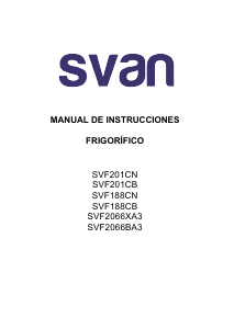 Handleiding Svan SVF2066BA3 Koel-vries combinatie