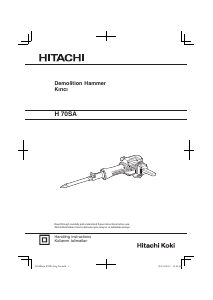 Bruksanvisning Hitachi H 70SA Bilningshammare