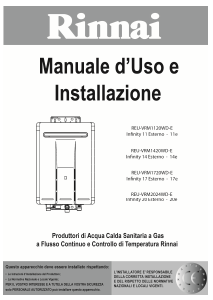 Manuale Rinnai Infinity 14e Caldaia a gas