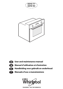Manuale Whirlpool AKPM 777 Forno