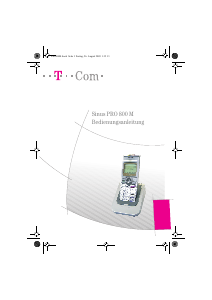 Bedienungsanleitung Telekom Sinus PRO 800M Schnurlose telefon