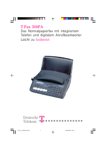 Bedienungsanleitung Telekom T-Fax 308PA Faxmaschine