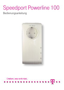 Bedienungsanleitung Telekom Speedport Powerline 100 Powerline adapter
