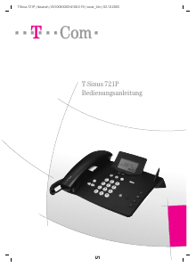 Bedienungsanleitung Telekom T-Sinus 721 P Telefon