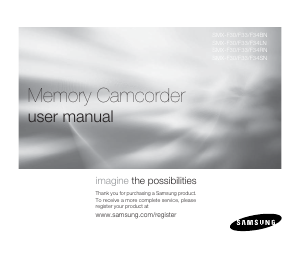 Bruksanvisning Samsung SMX-F34BD Videokamera