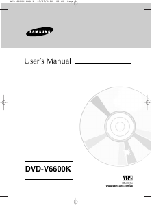 Handleiding Samsung DVD-V6600K DVD-Video combinatie