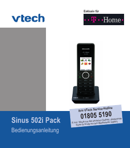 Bedienungsanleitung Vtech Sinus 502i Pack (Telekom) Schnurlose telefon
