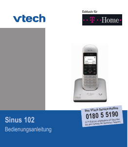 Bedienungsanleitung Vtech Sinus 102 (Telekom) Schnurlose telefon