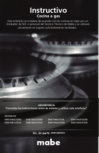 Manual de uso Mabe EME7681CFZX0 Cocina