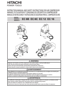 Mode d’emploi Hitachi EC 6B Compresseur