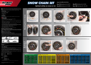 Manual Ultimate Speed IAN 91452 Snow Chains
