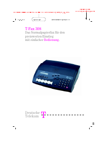Bedienungsanleitung Telekom T-Fax 308 Faxmaschine
