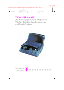 Bedienungsanleitung Telekom T-Fax 308 PA-MAIL Faxmaschine