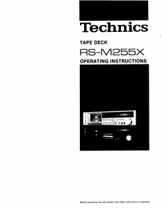 Handleiding Technics RS-M255 Cassetterecorder
