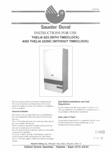 Handleiding Saunier Duval Thelia 623NC CV-ketel