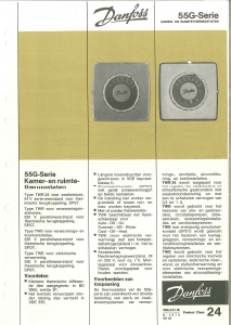 Handleiding Danfoss TWR 055G0085 Thermostaat