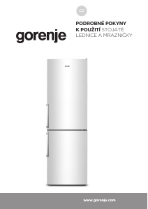 Manuál Gorenje NRK6192KX Lednice s mrazákem