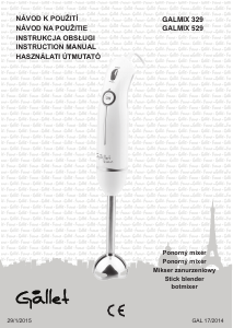 Bruksanvisning Gallet MIX 529 Stavmixer