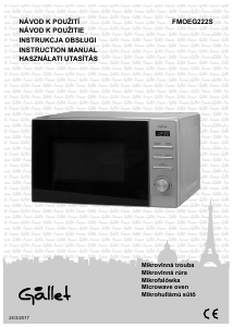 Használati útmutató Gallet FMOEG222S Mikrohullámú sütő