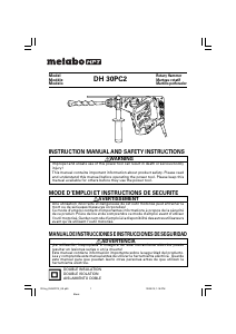 Manual de uso Metabo DH 30PC2 Martillo perforador
