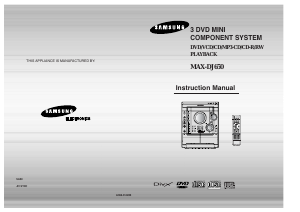 Manual Samsung MAX-DJ650 Stereo-set