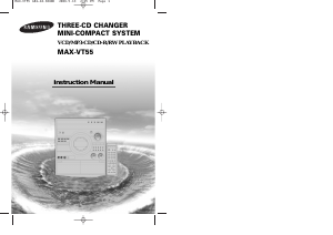 Bruksanvisning Samsung MAX-VT55 Stereoanläggning