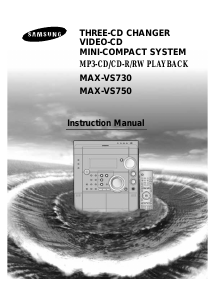 Manual Samsung MAX-VS750 Stereo-set