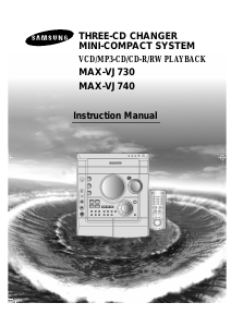 Bruksanvisning Samsung MAX-VJ740 Stereoanläggning