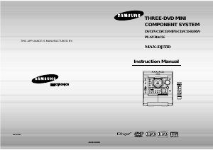 Bruksanvisning Samsung MAX-DJ550 Stereoanläggning
