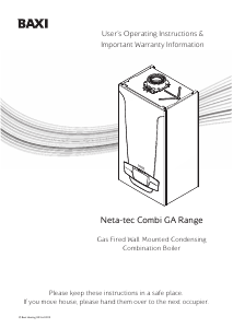 Handleiding Baxi Neta-tec Combi 33 GA CV-ketel