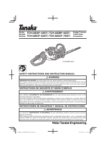 Manual de uso Tanaka TCH 22EAP Tijeras cortasetos