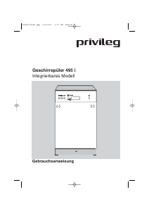 Bedienungsanleitung Privileg 495 i Geschirrspüler
