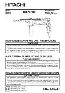 Mode d’emploi Hitachi DH 24PB2 Perforateur