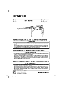 Handleiding Hitachi DH 22PH Boorhamer
