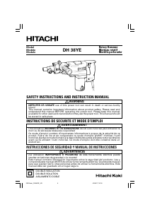 Mode d’emploi Hitachi DH 38YE Perforateur