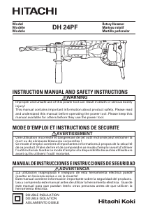 Manual de uso Hitachi DH 24PF Martillo perforador