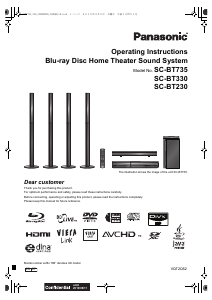 Manual Panasonic SC-BT330 Home Theater System
